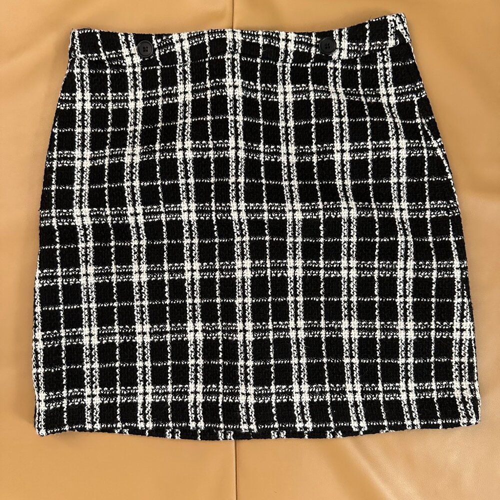 Banana Republic Boucle Plaid Mini Skirt Size 4